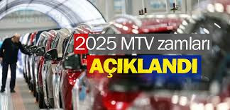 2025 MTV ZAMLARI AÇIKLANDI: MOTORLU TAŞITLAR VERGİSİ'NDE BÜYÜK ZAM!