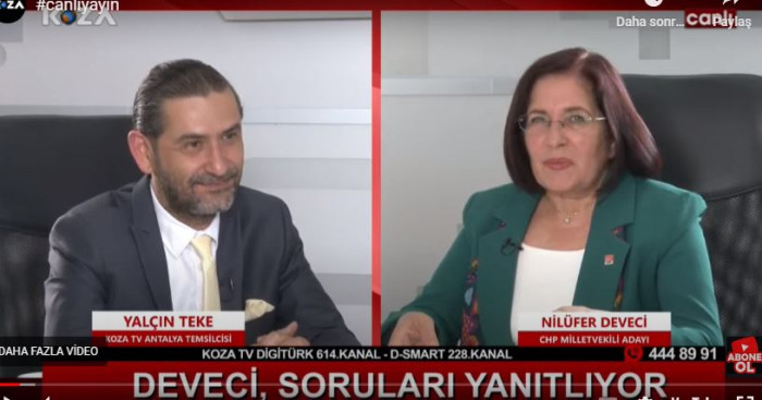 CHP  ANTALYA MİLLETVEKİLİ ADAYI NİLÜFER DEVECİ KOZA TV'DE