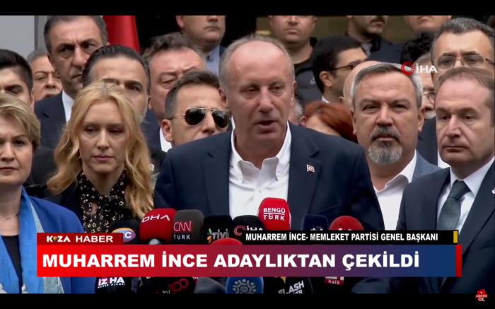 ADAYLIKTAN ÇEKİLEN MUHARREM İNCE'YE BASILAN OYLAR NE OLACAK? CEVAP YSK'DAN GELDİ