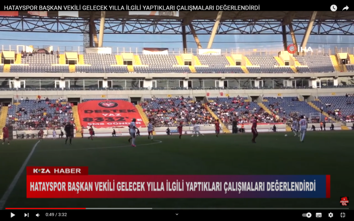 HATAYSPOR BAŞKAN VEKİLİ GELECEK YILLA İLGİLİ YAPTIKLARI ÇALIŞMALARI DEĞERLENDİRDİ