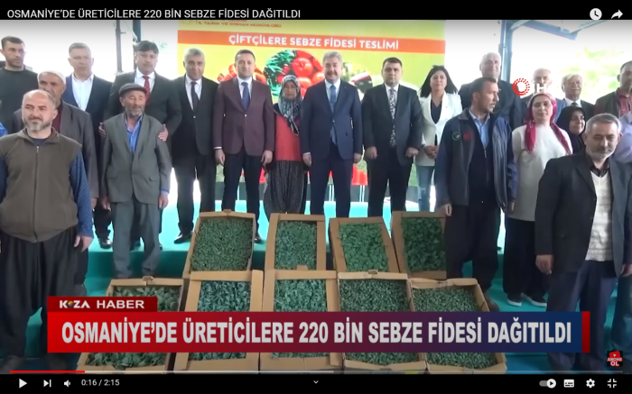 OSMANİYE’DE ÜRETİCİLERE 220 BİN SEBZE FİDESİ DAĞITILDI