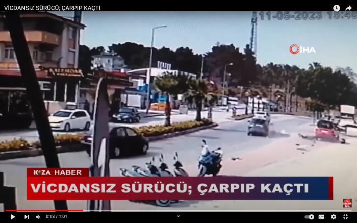 VİCDANSIZ SÜRÜCÜ; ÇARPIP KAÇTI