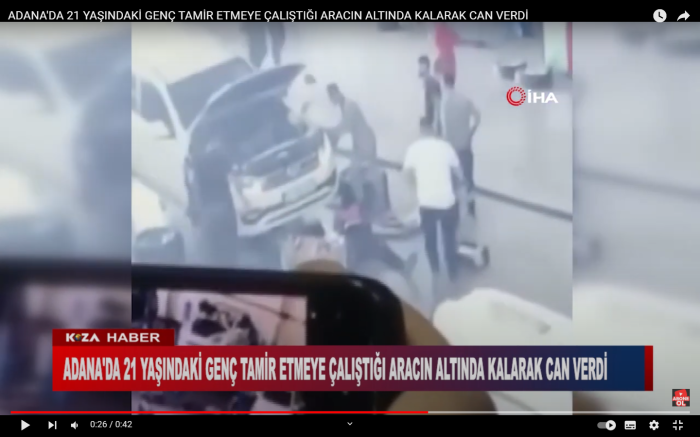 ADANA'DA 21 YAŞINDAKİ GENÇ TAMİR ETMEYE ÇALIŞTIĞI ARACIN ALTINDA KALARAK CAN VERDİ