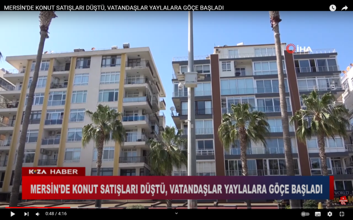 MERSİN'DE KONUT SATIŞLARI DÜŞTÜ, VATANDAŞLAR YAYLALARA GÖÇE BAŞLADI