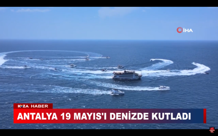 ANTALYA 19 MAYIS'I DENİZDE KUTLADI