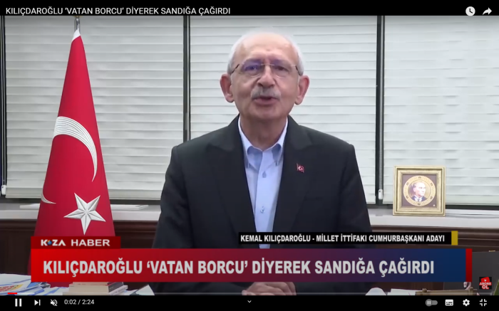 KILIÇDAROĞLU ‘VATAN BORCU’ DİYEREK SANDIĞA ÇAĞIRDI