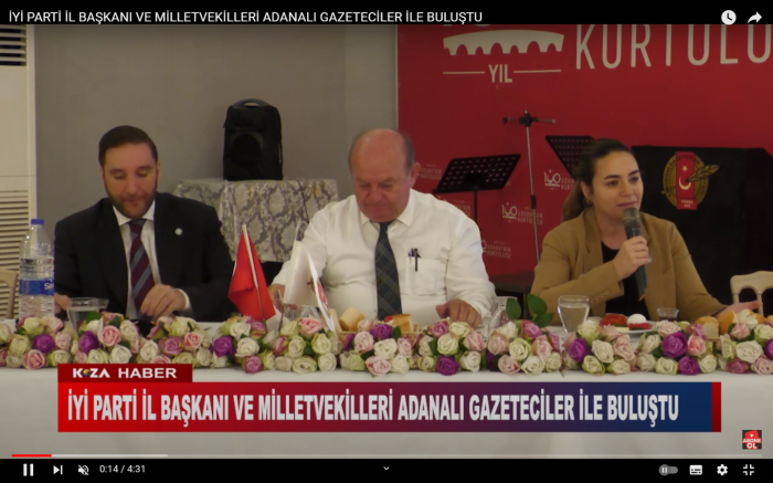 İYİ PARTİ İL BAŞKANI VE MİLLETVEKİLLERİ ADANALI GAZETECİLER İLE BULUŞTU