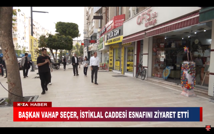 BAŞKAN VAHAP SEÇER, İSTİKLAL CADDESİ ESNAFINI ZİYARET ETTİ