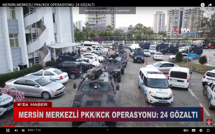 MERSİN MERKEZLİ PKK/KCK OPERASYONU: 24 GÖZALTI