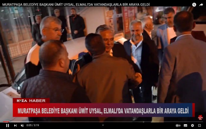 MURATPAŞA BELEDİYE BAŞKANI ÜMİT UYSAL, ELMALI’DA VATANDAŞLARLA BİR ARAYA GELDİ