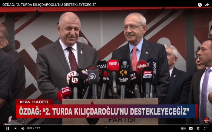 ÖZDAĞ: “2. TURDA KILIÇDAROĞLU'NU DESTEKLEYECEĞİZ”