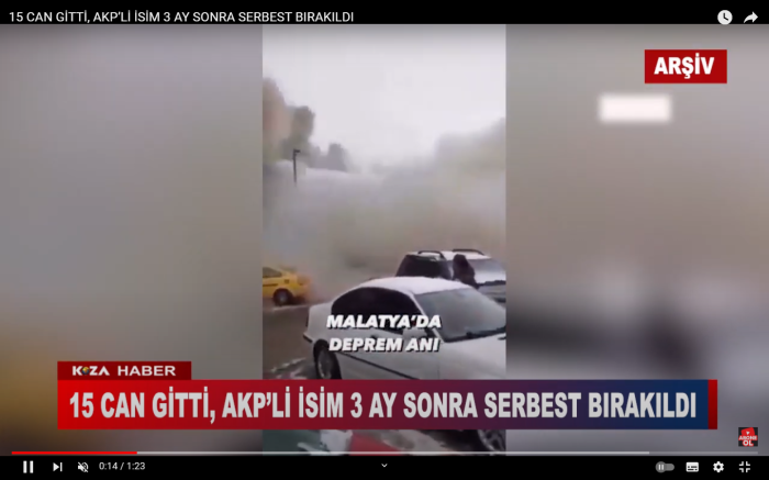 15 CAN GİTTİ, AKP’Lİ İSİM 3 AY SONRA SERBEST BIRAKILDI