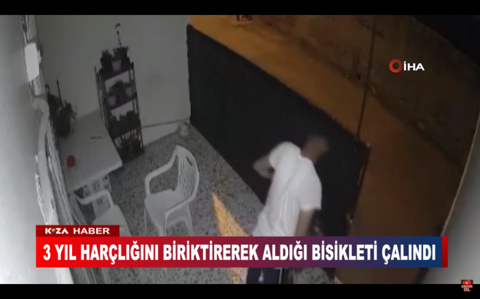 3 YIL HARÇLIĞINI BİRİKTİREREK ALDIĞI BİSİKLETİ ÇALINDI