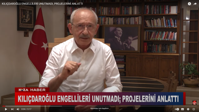 KILIÇDAROĞLU ENGELLİLERİ UNUTMADI, PROJELERİNİ ANLATTI