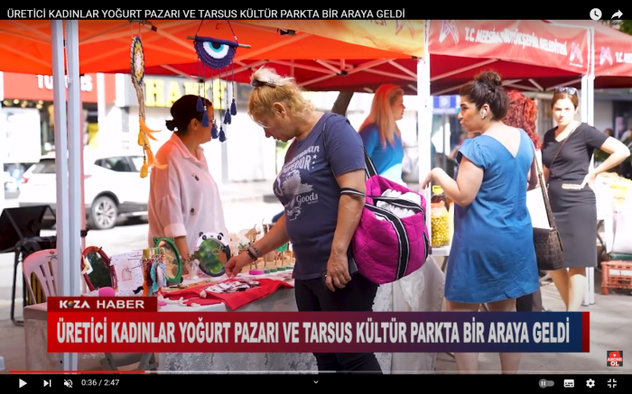 ÜRETİCİ KADINLAR YOĞURT PAZARI VE TARSUS KÜLTÜR PARKTA BİR ARAYA GELDİ