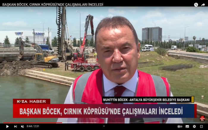 BAŞKAN BÖCEK, CIRNIK KÖPRÜSÜ’NDE ÇALIŞMALARI İNCELEDİ