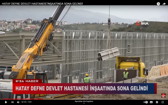 HATAY DEFNE DEVLET HASTANESİ İNŞAATINDA SONA GELİNDİ