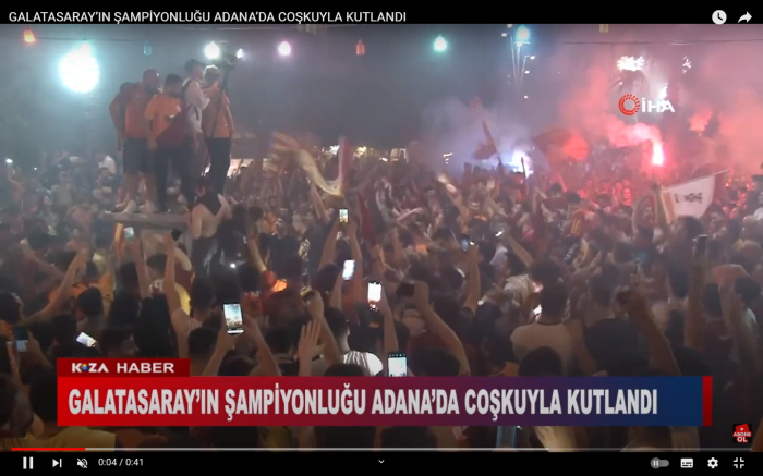 GALATASARAY’IN ŞAMPİYONLUĞU ADANA’DA COŞKUYLA KUTLANDI