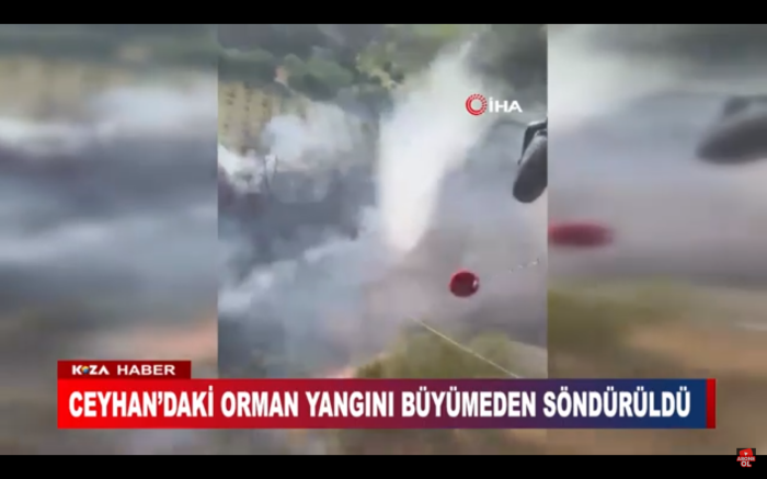 CEYHAN’DAKİ ORMAN YANGINI BÜYÜMEDEN SÖNDÜRÜLDÜ