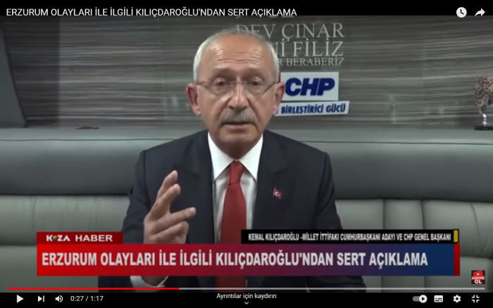 ERZURUM OLAYLARI İLE İLGİLİ KILIÇDAROĞLU'NDAN SERT AÇIKLAMA 