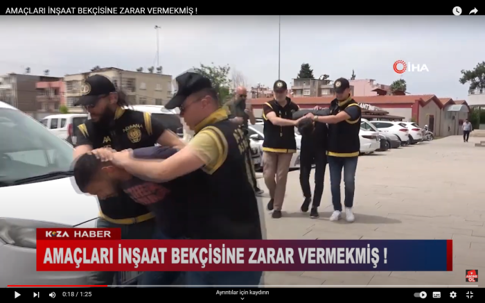 AMAÇLARI İNŞAAT BEKÇİSİNE ZARAR VERMEKMİŞ !