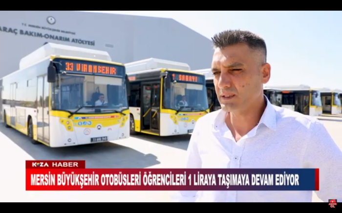 MERSİN BÜYÜKŞEHİR OTOBÜSLERİ ÖĞRENCİLERİ 1 LİRAYA TAŞIMAYA DEVAM EDİYOR