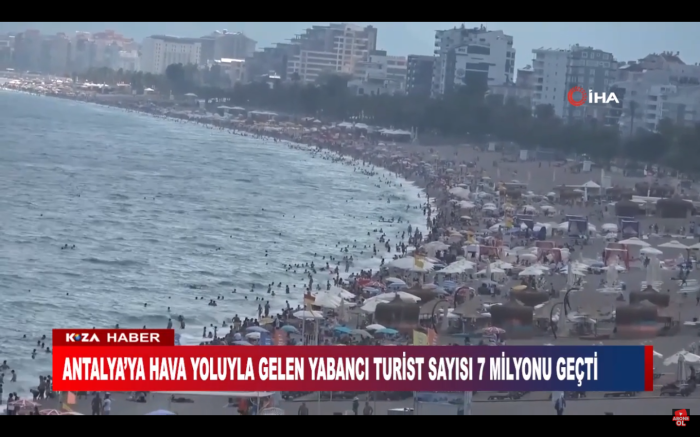 ANTALYA’YA HAVA YOLUYLA GELEN YABANCI TURİST SAYISI 7 MİLYONU GEÇTİ