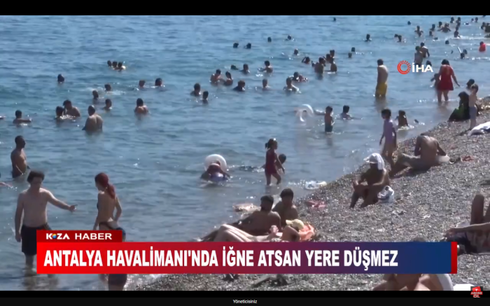 ANTALYA HAVALİMANI'NDA İĞNE ATSAN YERE DÜŞMEZ