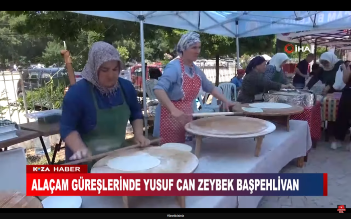 ALAÇAM GÜREŞLERİNDE YUSUF CAN ZEYBEK BAŞPEHLİVAN