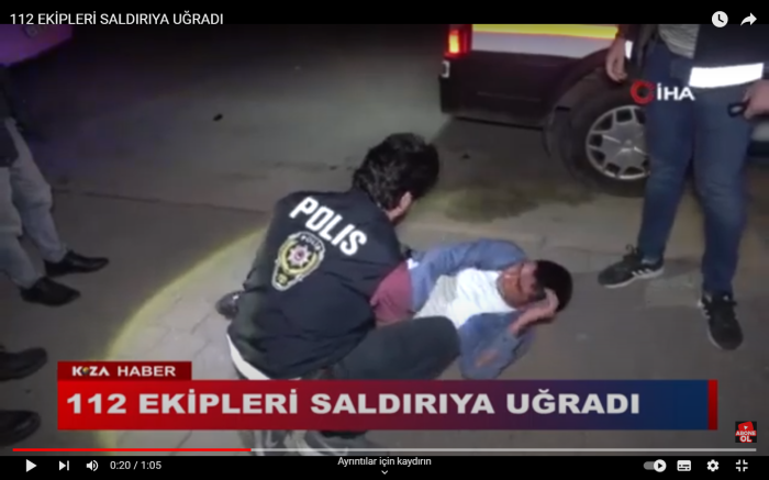 112 EKİPLERİ SALDIRIYA UĞRADI