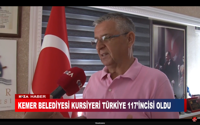 KEMER BELEDİYESİ KURSİYERİ TÜRKİYE 117’İNCİSİ OLDU