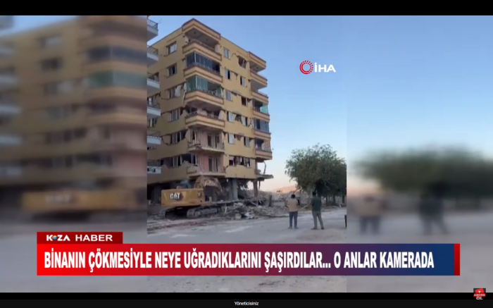 BİNANIN ÇÖKMESİYLE NEYE UĞRADIKLARINI ŞAŞIRDILAR... O ANLAR KAMERADA