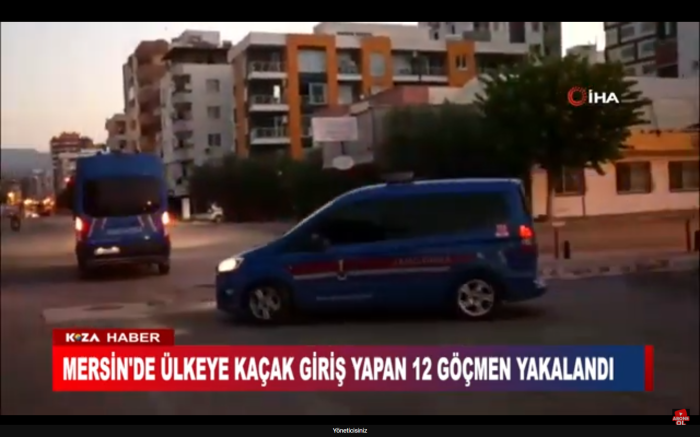 MERSİN'DE ÜLKEYE KAÇAK GİRİŞ YAPAN 12 GÖÇMEN YAKALANDI