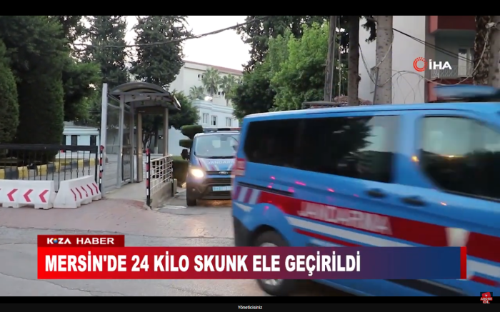 MERSİN'DE 24 KİLO SKUNK ELE GEÇİRİLDİ