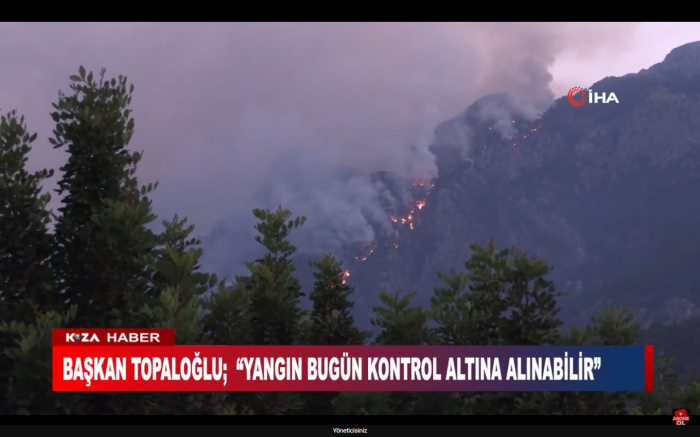 BAŞKAN TOPALOĞLU; “YANGIN BUGÜN KONTROL ALTINA ALINABİLİR”