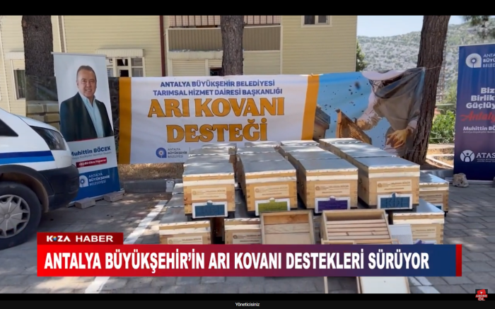 ANTALYA BÜYÜKŞEHİR’İN ARI KOVANI DESTEKLERİ SÜRÜYOR