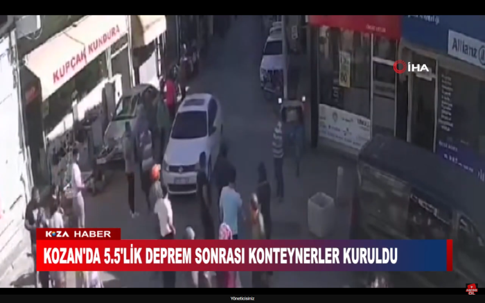 KOZAN'DA 5.5'LİK DEPREM SONRASI KONTEYNERLER KURULDU