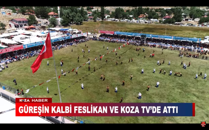 GÜREŞİN KALBİ FESLİKAN VE KOZA TV’DE ATTI