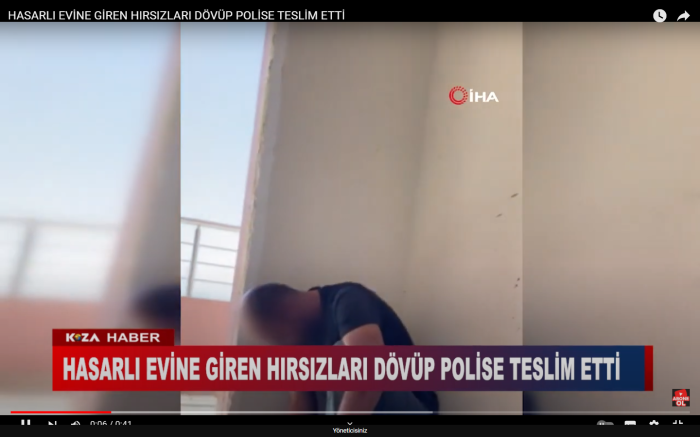 HASARLI EVİNE GİREN HIRSIZLARI DÖVÜP POLİSE TESLİM ETTİ