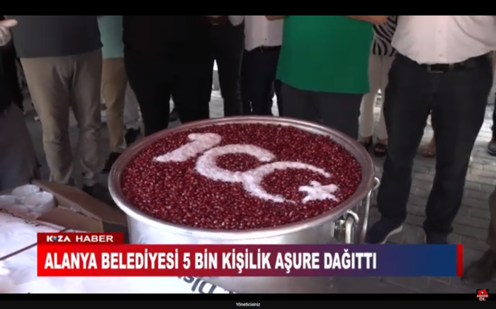 ALANYA BELEDİYESİ 5 BİN KİŞİLİK AŞURE DAĞITTI