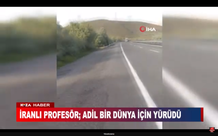 İRANLI PROFESÖR; ADİL BİR DÜNYA İÇİN YÜRÜDÜ