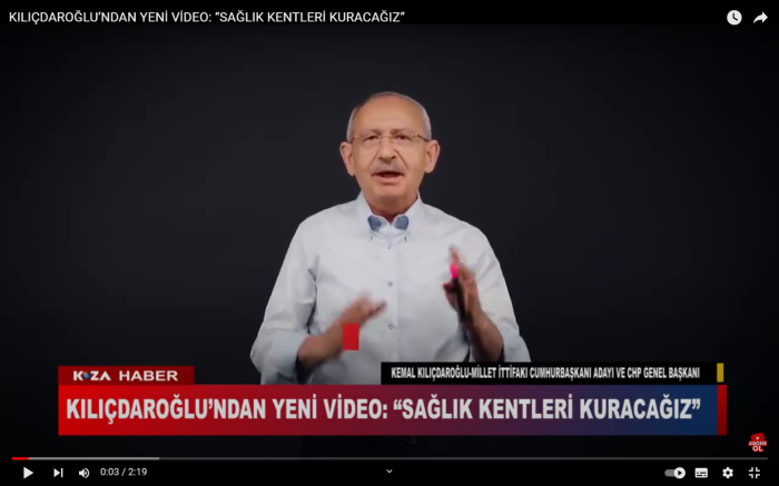 KILIÇDAROĞLU’NDAN YENİ VİDEO: “SAĞLIK KENTLERİ KURACAĞIZ”