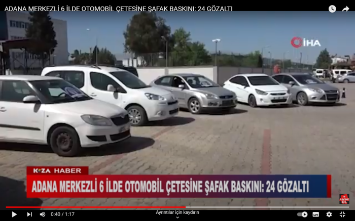 ADANA MERKEZLİ 6 İLDE OTOMOBİL ÇETESİNE ŞAFAK BASKINI: 24 GÖZALTI