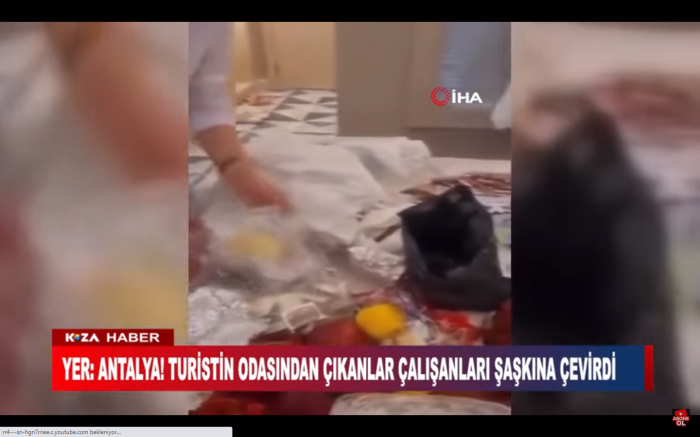 YER: ANTALYA! TURİSTİN ODASINDAN ÇIKANLAR ÇALIŞANLARI ŞAŞKINA ÇEVİRDİ