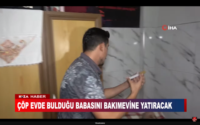 ÇÖP EVDE BULDUĞU BABASINI BAKIMEVİNE YATIRACAK