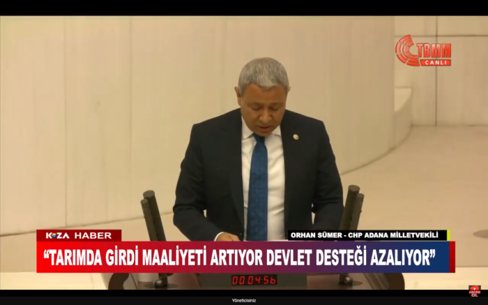 “TARIMDA GİRDİ MAALİYETİ ARTIYOR DEVLET DESTEĞİ AZALIYOR”