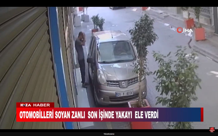 OTOMOBİLLERİ SOYAN ZANLI SON İŞİNDE YAKAYI ELE VERDİ