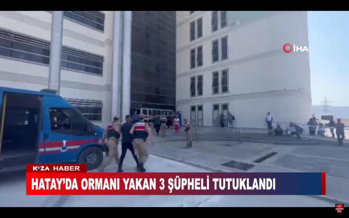 HATAY’DA ORMANI YAKAN 3 ŞÜPHELİ TUTUKLANDI