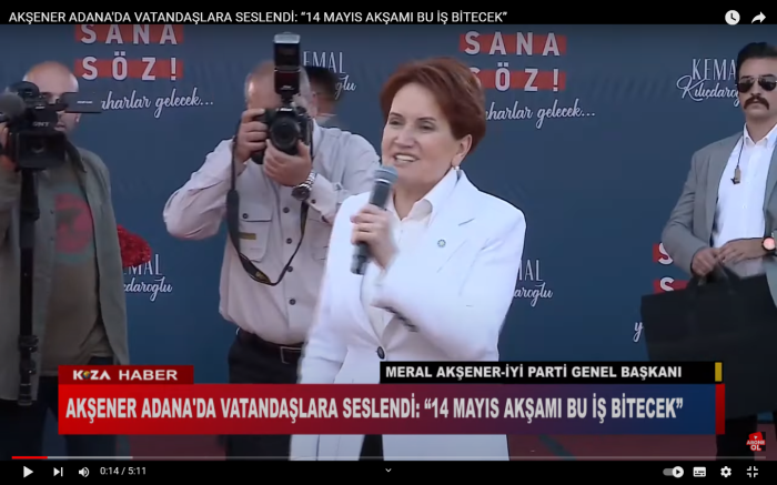 AKŞENER ADANA'DA VATANDAŞLARA SESLENDİ: “14 MAYIS AKŞAMI BU İŞ BİTECEK”