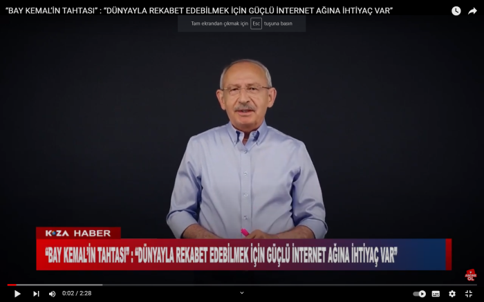 “BAY KEMAL’İN TAHTASI” : “DÜNYAYLA REKABET EDEBİLMEK İÇİN GÜÇLÜ İNTERNET AĞINA İHTİYAÇ VAR”